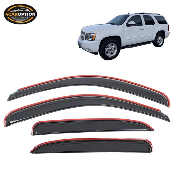 4CAROPTION In-Channel Window Visors Fits 07-14 Chevy Tahoe & GMC