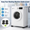 4 Pcs Washing Machine Anti-Vibration Pads with Spirit Level, 62