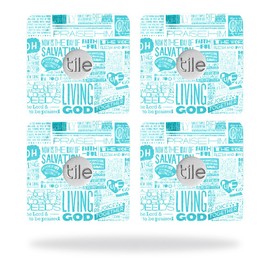MightySkins Skin Compatible with Tile Slim Key Finder (4 Pack) wrap Cover Sticker Skins Faith