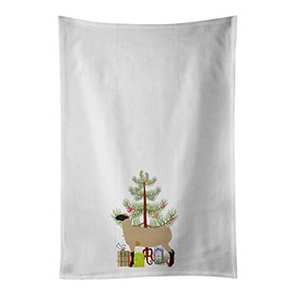 Hampshire Down Sheep Christmas White Kitchen Towel Set of 2