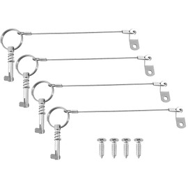 Akoleyer Boat Bimini Top Quick Release Pin 4PCS, 316 Stainless Steel Spring Lanyard Prevents Loss, Boat Tops and Support Poles Sailboat Accessories
