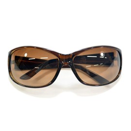 MERRY PLEASURE Date Glasses, Sunglasses, Butterfly, Large Lens, Biker Shade, Asian Fit, Men's, Women's, UV Protection, BROWN × BROWN.HALF