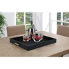 HofferRuffer Extra Large Serving Tray with Handles, Elegant Faux Leather