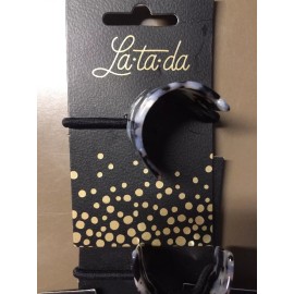 La-Ta-Da Brand Plastic & Elastic Band  Hair Ties 1-Piece Pack Lot Of 6 New