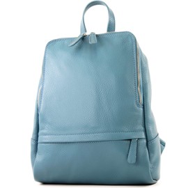 modamoda de T138 Ital Women’s Leather Backpack - baby blue, size: m