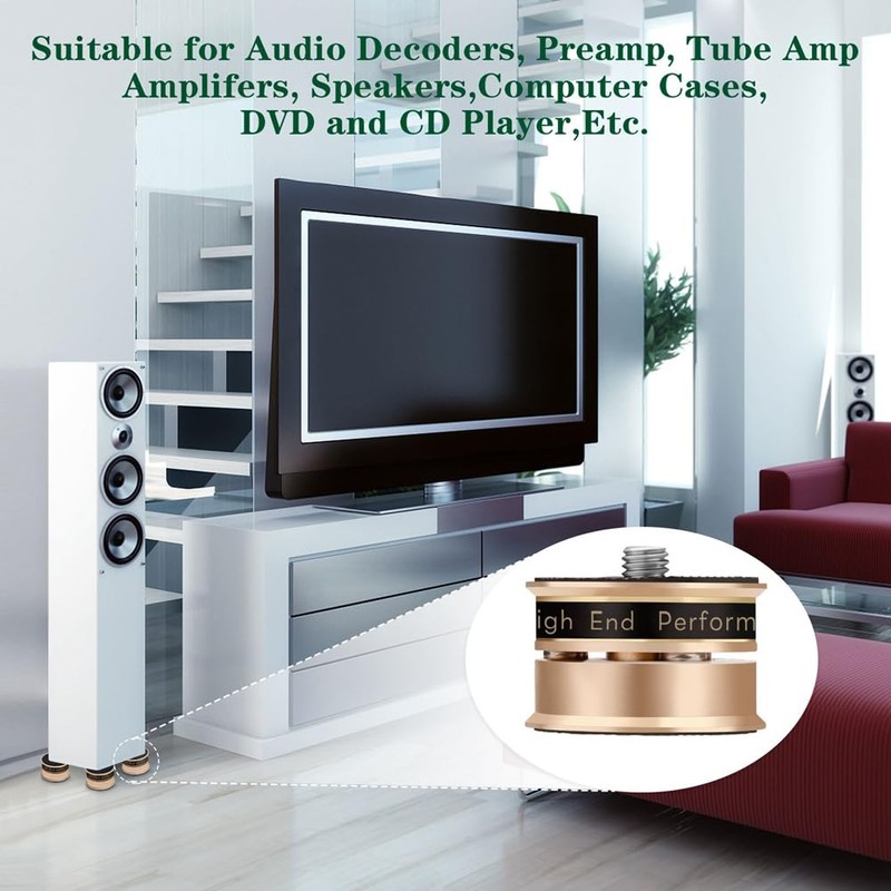 Aswalling HiFi Audio Speaker Stand Foot Pad with Anti- Spikes