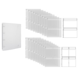 Briartw 10 Pack A4 Size 4 Hole Binder Folder for Cutting Dies and Stamps, Waterproof PVC Clear Pockets for Storage of Craft Supplies, Cardboard