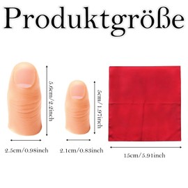 CFSVVD Pack of 5 Magic Tricks, Magic Thumb Tip, Magic Thumb Trick, Magic Trick, Finger Spell Accessories, Finger Magic Tricks, Artificial Fingers for Magic Items, Party
