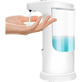 10oz Dish Soap Dispenser for Kitchen Sink with Sponge Holder Push Down Pump  Tray Container Set Dishwashing Liquid Detergent Organizer on Countertop Travel Trailer - White - Color: 12.5 Oz White