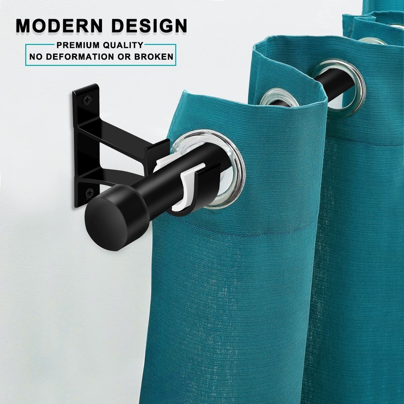 Curtain Rod Bracket 2 Pack, Heavy Duty Curtain Rod Hooks