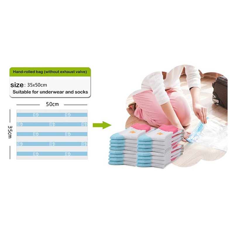 VOANZO 6 Travel Compression Bags, 6-Pack Roll-Up Space Saver Storage