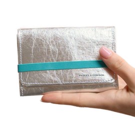 Anders & Komisch A&K KOMPAKT Wallet Slim Lightweight Purse Thin Purse Women Men Handmade from Germany, Silver/Mint, Minimalist