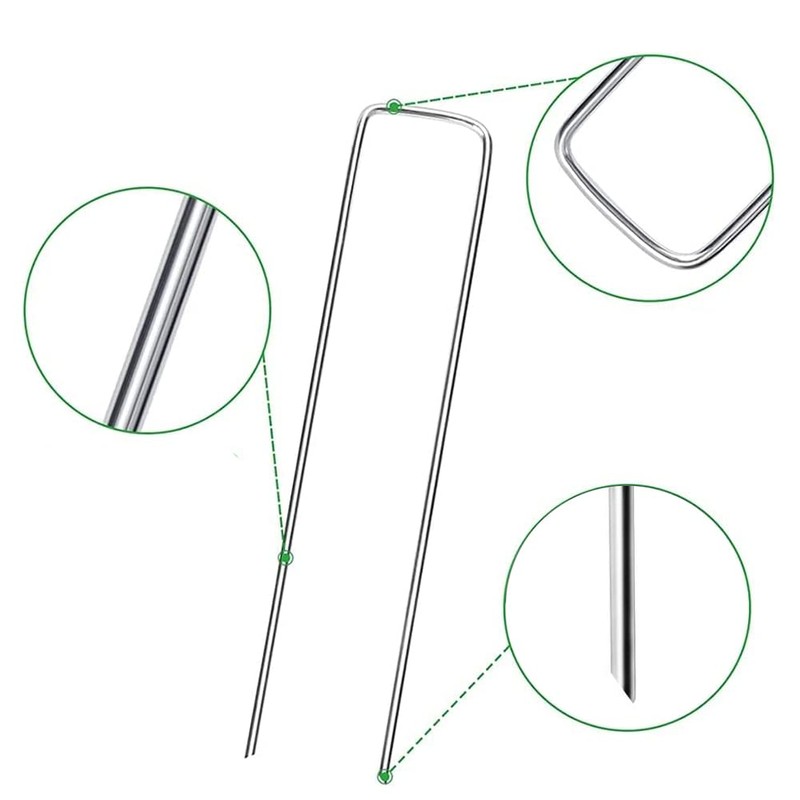 SAIJIAN Pack of 40 Ground Anchors, Ground Anchor Set, U-Shaped
