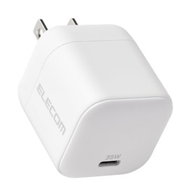 Elecom EC-AC9235WH 35W Type-C 1 Port USB PD Charger Swing Plug GaN II PPS Compatible, White