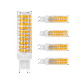 G9 LED Bulb 10W, 100W G9 Halogen Bulb Equivalent,G9 Bi Pin Base Light Bulbs for Chandelier Home Lighting Non-Dimmable T4 Chandelier Lighting No-Flicker Light Bulb 100V-265V (5, Natural White 4000K)