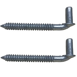 5/8 Chain Link Lag Screw Gate Hinge Post Side Wood Bolt Galvanized Steel (Pair)