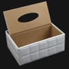 Rectangular Tissue Box Cover, ultifunction PU Leather Pen Pencil Remote
