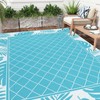 Ileading Outdoor Rug Carpet for Patio 9'x12' Waterproof Reversible Plastic