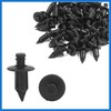 VekAuto 50 Pcs Black Plastic Door Trim Push Pins Fastener