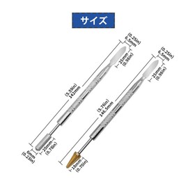 YFFSFDC Brush Paint Pen Shape Leather Craft Leather Tool Ends Spatula Roller Work Tool Rotation Type Dual Use Wax Brush Model Making Craft Stainless Steel Silver (Set of 2)