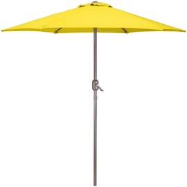 Northlight 7.5ft Outdoor Patio Market Umbrella with Hand Crank, Yellow