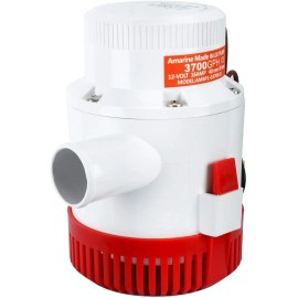 Amarine Made 12V 3700 GPH Boat Marine Plumbing Electric Submersible Bilge Pumps 40MM ID Hose