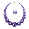 KOSMOS-LI Retro Big Faux Pearl Collars Necklace For Women