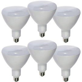 Diodesy- BR40 LED Flood Light Bulb 14W 780 Lumen E26 Medium Base 3000K Soft White for Interior Home Decor Kitchen Recessed Can Light Bulbs 120V 100° Beam Angle White Finish Pack of 6