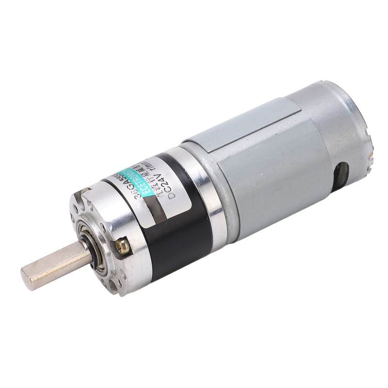 Black Silver Mini Gear Motor Low Noise High Torsion Robust