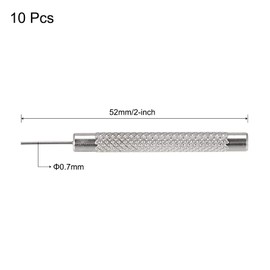 sourcing map Watch Band Pin Punch 0.7mm Dia Watch Straps Link Pin Remover Repair Tools 10 Pcs