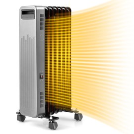 PETSITE Oil Filled Radiator Heater, 1500W Space Heater with 3 Heating Modes, Tip Over & Overheat Protection, Electric Oil Heater for Home Office Hotel, ETL Certification, Black