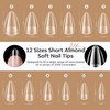 Modelones Nail Tips, 216 Pieces, Full Cover Nail Tips Set,