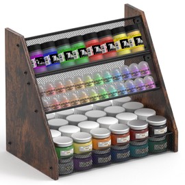 Alytree Paint Holder Organizer for Citadel Paints, Wooden Paint Rack Stand- Holds up to 168 Bottles, Painting Organizers and Storage for Vallejo Warhammer Tamiya Army Painter