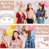 FEISHIONG 18th Birthday Party Decorations Set, Rose Gold Crown Tiara、Sash、Cake