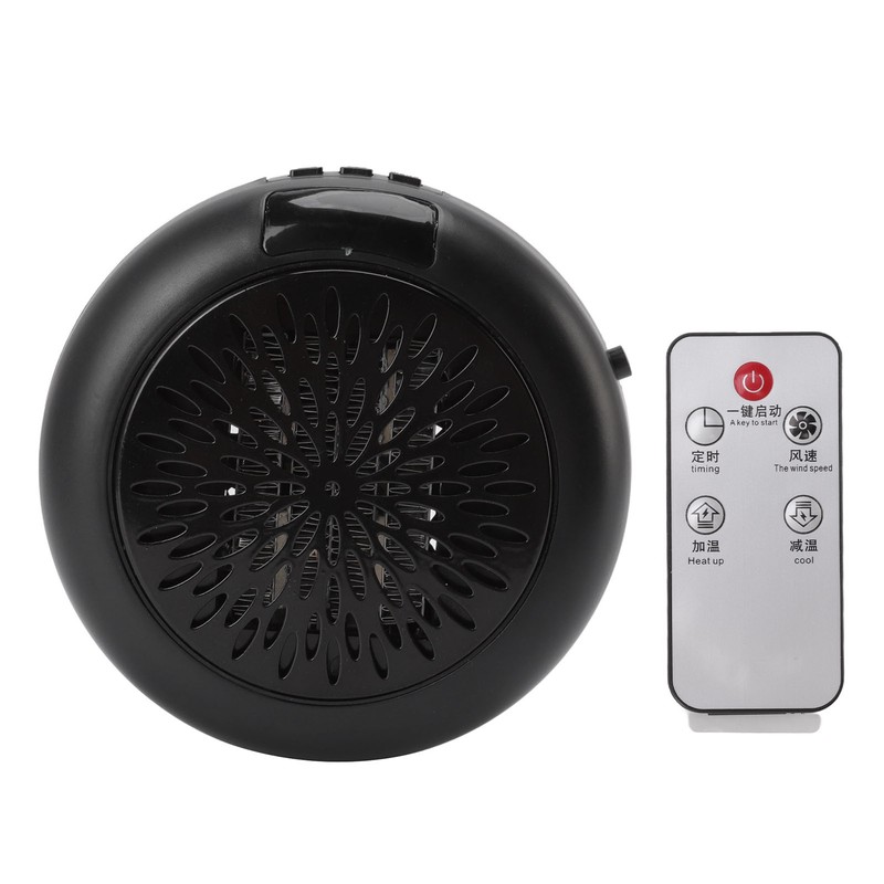 Black Electric Heater Mini Rapid Heating Simple Operation Table Electric