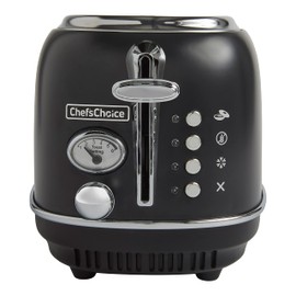 Chef'sChoice Toaster 2 Slice Gourmezza Stainless Steel with 5 Functions and 6 Shade Settings, 900-Watts, Black
