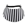 Foam Coil Back Sun Visors (Black & White Stripes)