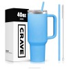 Crave 40oz Tumbler With Handle And Straw l Insulated Stainless