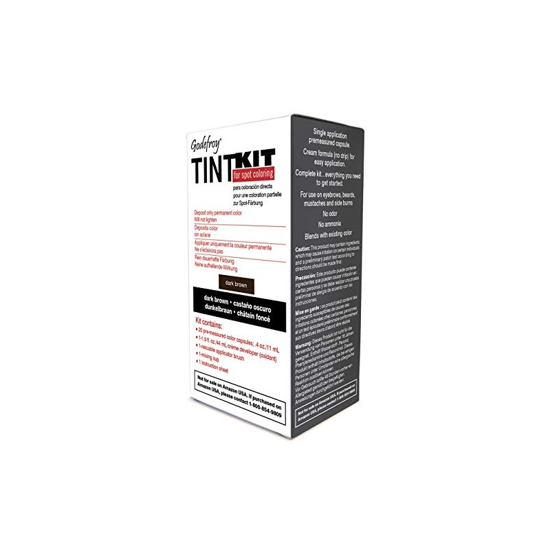 Godefroy Tint Kit Dark Brown Eyebrow and Beard Dye for