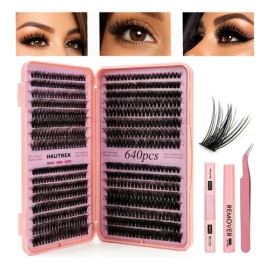 640 Kit Extension De Pestañas Maquillaje Completo Diy 9-16mm                                                                                          