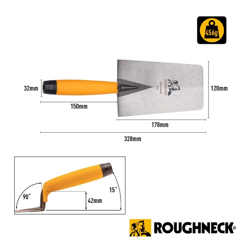 ROUGHNECK® ROU51070 CRV Steel Bucket Trowel 7" (180mm)