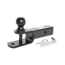 MaxxHaul 50625 3-in-1 ATV UTV Trailer Hitch Mount with Hitch Ball and Winch Strap Loop 2" Ball, 2" Shank, 1/4" Rise Fits 2" Receiver, 2000 lbs Capacity