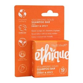 Ethique Sweet & Spicy Volumising Solid Shampoo Bar Mini, 15g