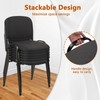 CLATINA Stacking Guest Chairs, Waiting Room Chairs no Wheels, Fabric