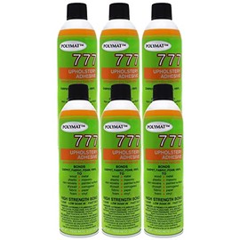 QTY6 777 Polymat Fast TACK Foam Fabric Box Carpet Upholstery Spray Glue Adhesive