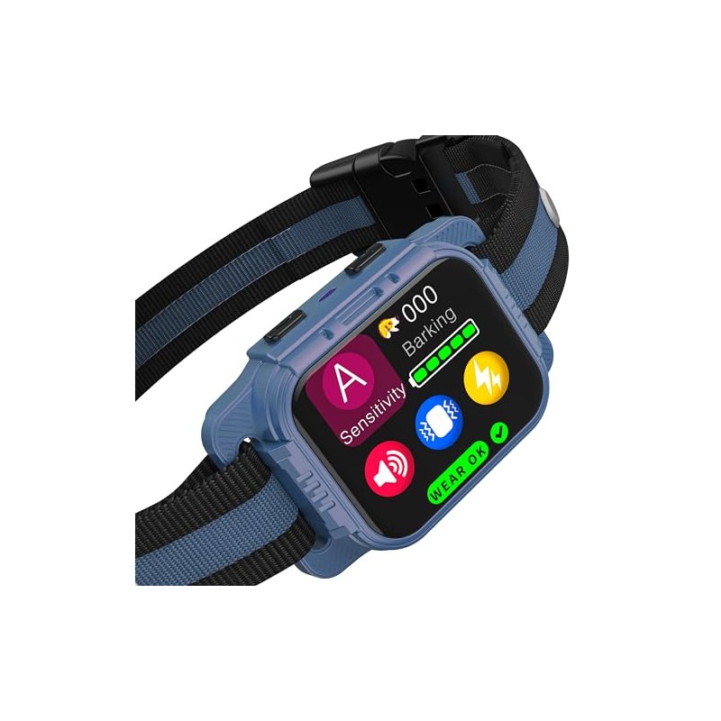 SKBAK Dog Bark Collar for Large Medium Small Dogs Blue