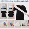 Achiou Cooling Ice Silk Arm Sleeves, Summer UV Sun Protection