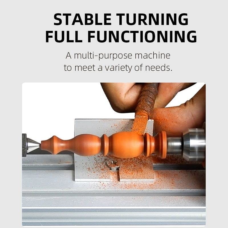 BACHIN Mini Lathe Wood Lathe Machine Diy Machining for Table