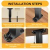 6 PCS Adjustable Height Bed Frame Support Legs - 7.8-14.6inch