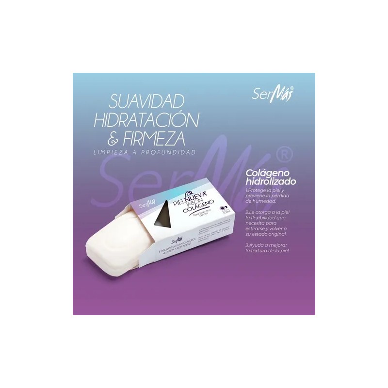 (3 Piezas) Jabón De Colágeno Hidrolizado